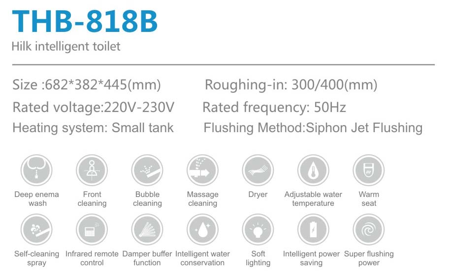 One piece Intelligent Smart Toilet 