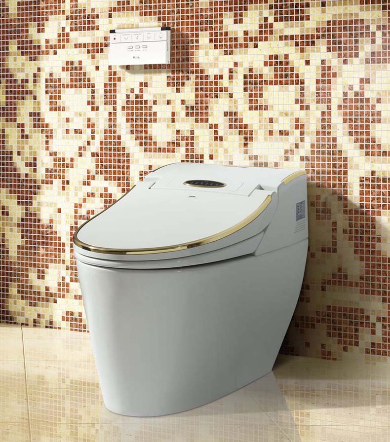  HK768 Golden luxurious stable performance multifunction intelligent smart toilet  electronic Bidet